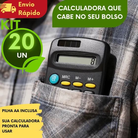 Kit (5/10/15/20) Calculadora Com Pilha Inclusa De 8 Dígitos Para Estudantes Professores Lojistas E Escritório