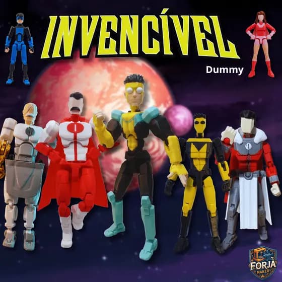 Bonecos Articulados - Dummy - Invencível / Omni-Man / Imperador Viltrumita / Conquest / Atom Eve