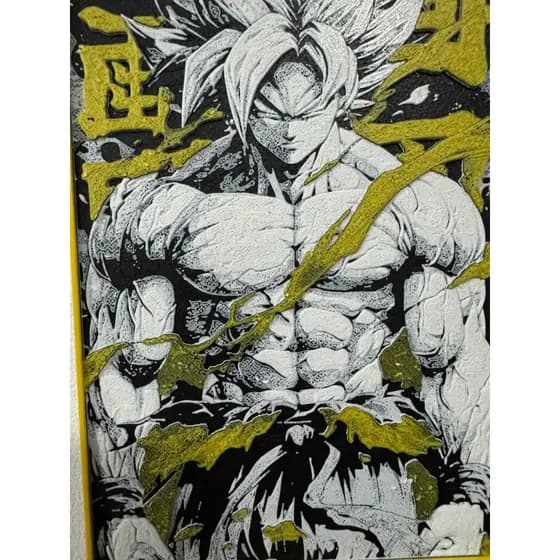 Placa Decorativa Goku Ultra Instinto - Geek FanArt Premium - Quadro de Parede 17x12