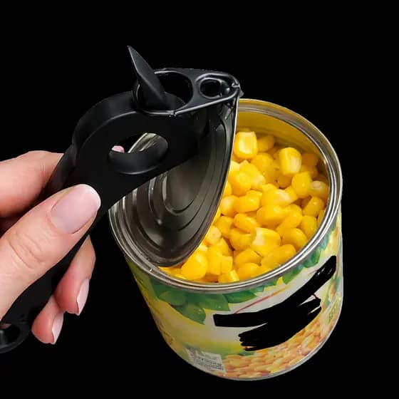 Abridor de Latas Prático com Alavanca para Abrir Latas Sem Esforço e Sem Cortar a Unha