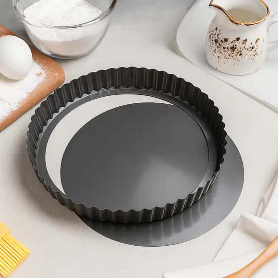 Forma de Torta Fundo Removível Revestimento Antiaderente