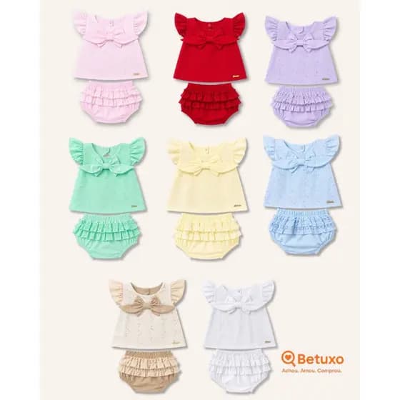 Vestido Bebê Menina Com Calcinha Tapa Fralda Roupa Infantil Mêsversário Algodão Festa Grades P M G