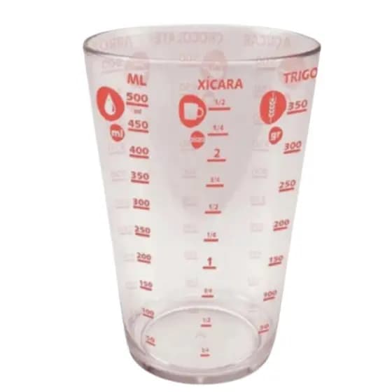 Copo Acrílico Medidor Dosador Receitas Graduado 500 ML
