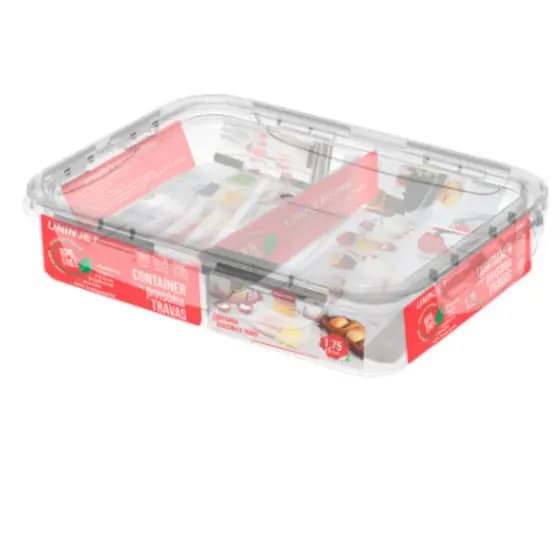Porta Frios Pote Retangular Porta Presunto e Queijo Pote Divisória Organizador Empilhável