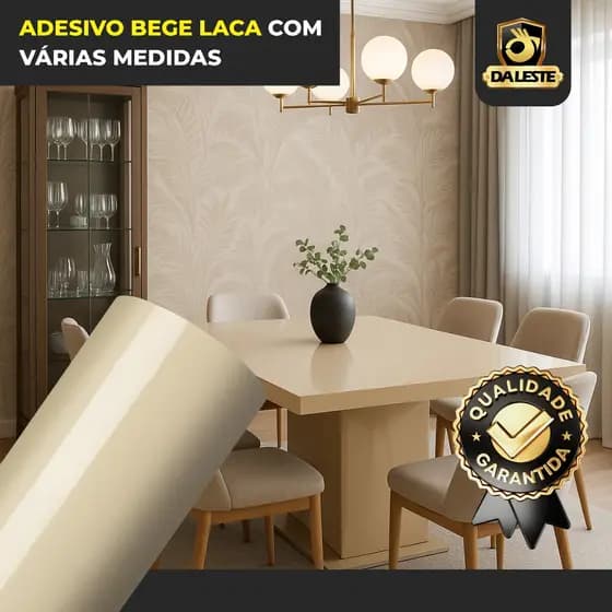 Adesivo Vinil Bege Off White Laca Laquear Várias Medidas Envelopar Móveis Mesa Vidros Pode Molhar