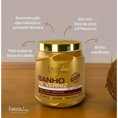 Forever Liss Banho De Verniz Brilho Máscara Hidratante 1kg