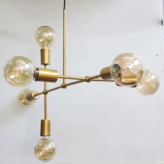 Lustre Pendente Sputnik Gun Metal C/ Fio Ajustável