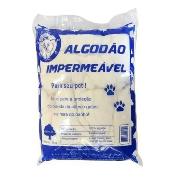 Algodão Hidrófobo Impermeável Pet 200g Cotlín Ouvidos Cães e Gatos Original