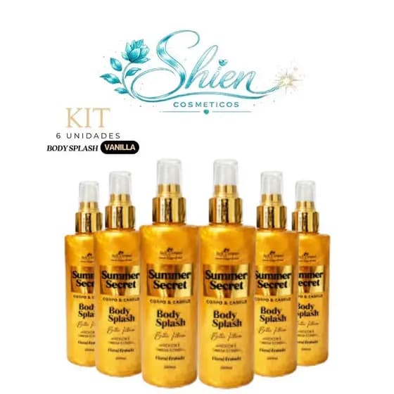 Kit 6 Body Splash Summer Secret 200ml - Bell Corpus