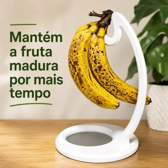 Suporte Mesa Fruteira Gancho para Pendurar Bananas Multiuso Fe