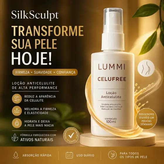 Loção Anticelulite 100ml Creme Firmador Vegano Eficaz