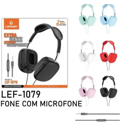 Fone de Ouvido com Fio Headphone Wireless Lehmox - LEF-1079