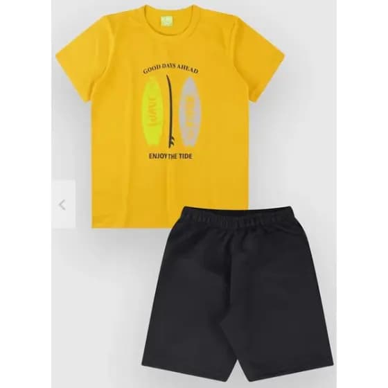 Conjunto Camiseta e Bermuda Infantil 4 Anos