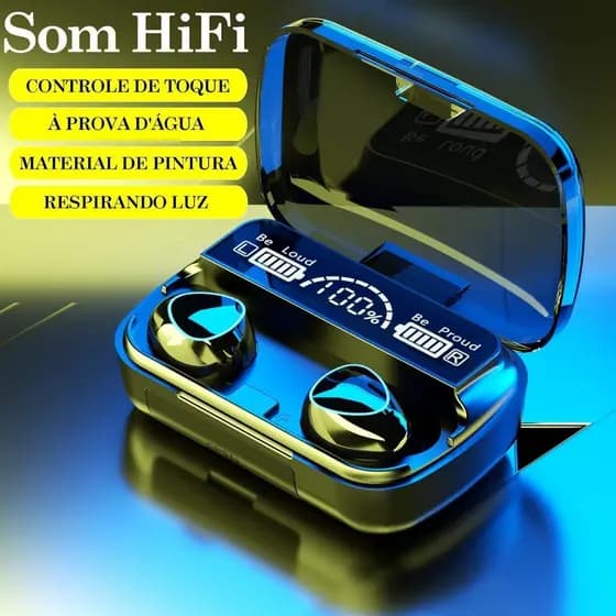 Fone De Ouvido Bluetooth M25 M10 F9-5 V5.3 Sem Fio TWS Power Bank Display LED Microfone Original