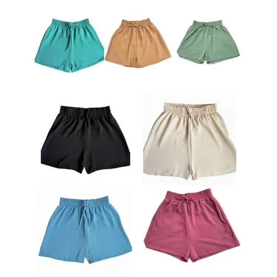 F . L . Shorts Bermuda Feminino Basico Para O Dia A Dia Tecido Leve Confortável wesley
