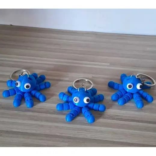 Chaveiro Polvo Articulado Impressao 3D / Unidade