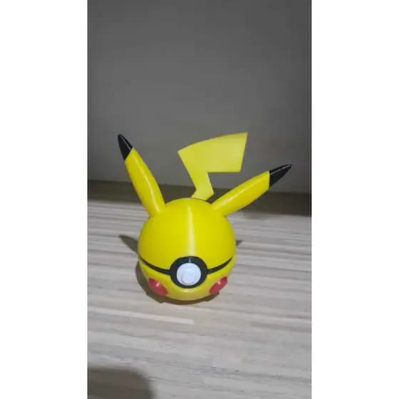 Pokébola Pikachu 3D – Colecionável Geek Inspirado em Pokémon