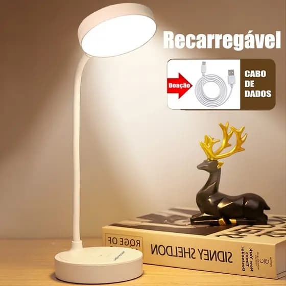 Luminária De Mesa Recarregável Led Com Proteção Os Olhos Usb Iluminaria Abajur Lâmpada De Mesa Para Quarto Dormitório