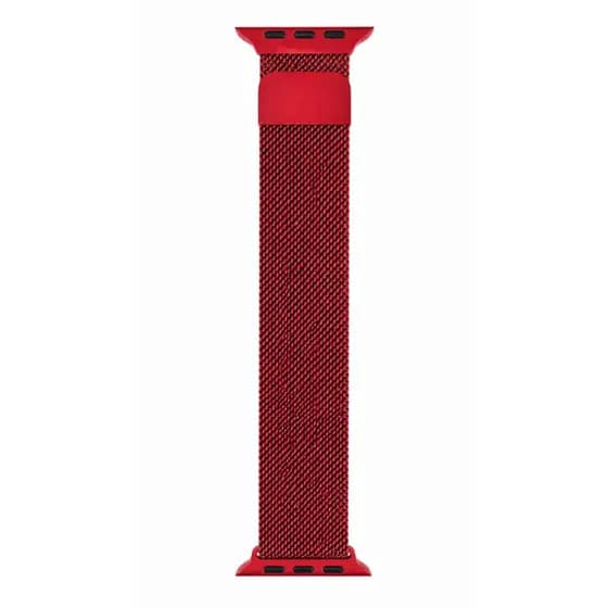 Pulseira Metal Aço Para Smart Watch 42mm Vermelho Claro