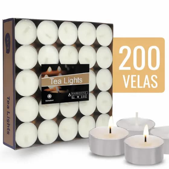 Velas Rechaud Parafina Branca Suporte Alumínio Decoração Dia dos Namorados Surpresa Jantar Romantico