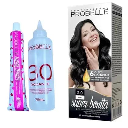 Tinta 2.0 Preto Super Bonita Tintura Probelle Super Bonita Preto 2.0 50g