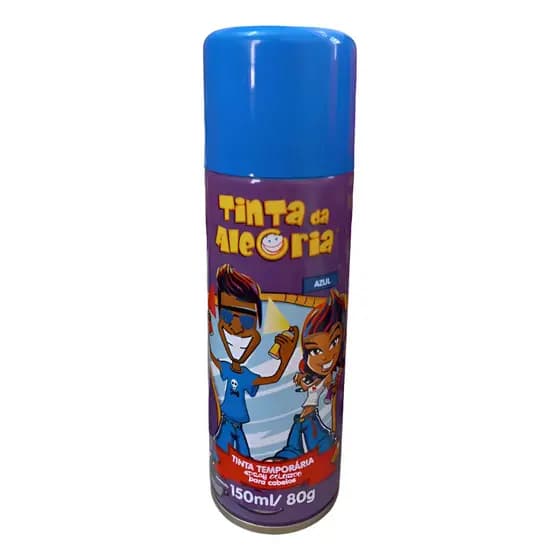 Tinta Temporária Spray Colorido Para Cabelo Cor Azul 150ml / 80g