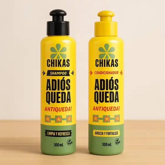 Kit Chikas Adiós Antiqueda Shampoo 300ml + Condicionador 300ml Cuidados com o Cabelo
