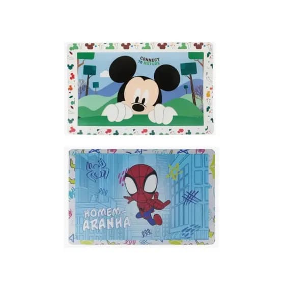 Jogo Americano Infantil Impermeável Mickey E Homem Aranha Disney 2 Unidades Yazi