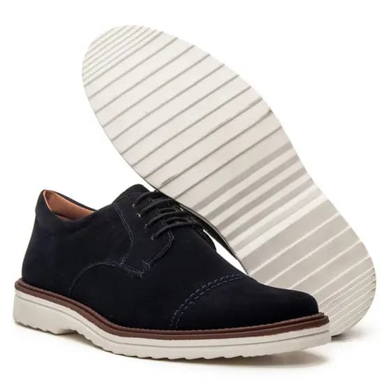 Sapato Oxford Nobock Masculino Social Sport Fino Camurça Aveludado Preto
