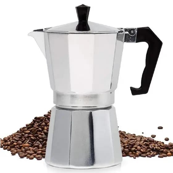 Cafeteira Italiana Moka Aluminio 6 Xicaras De Cafe Puro Top