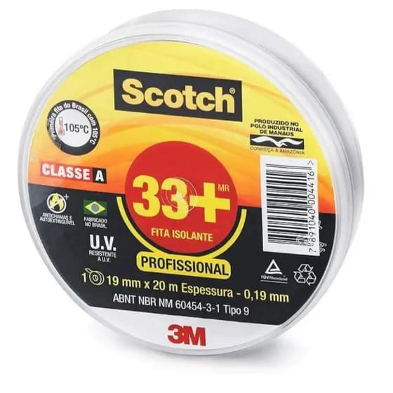 Fita Isolante Scoth 33+ 19mm 20 Metros 3M