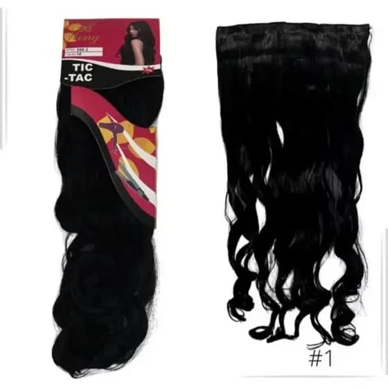 Cabelo Aplique Tic Tac Orgânico Ondulado 60 cm
