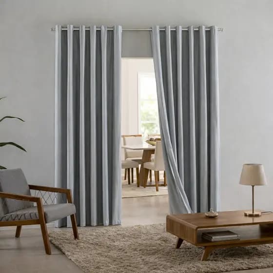 Cortina Blackout com gaze Linho 100% Tecido 6 mt Tram 2m 3m 4m 5m blecaute grande Quarto Sala Janela