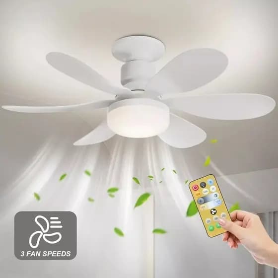 80/60/40W 6 Hélices Ventilador De Tetot Ponente Controle Remoto Lcg led Envio imediato