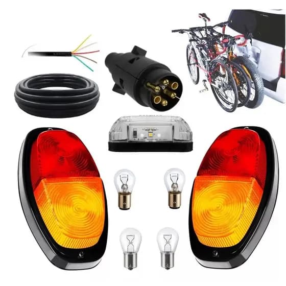 Kit De Lanterna Sinalizador Para Régua De Transbike Bicicleta Kit Para Suporte De Bicicleta Com Cabo