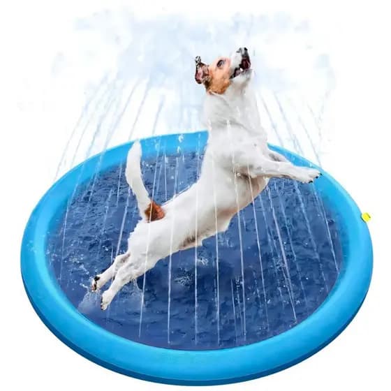 Chafariz Espirra Água Piscina Inflável Para Seu Pet Refrescar no Calor Divertido Relaxante