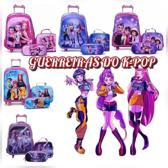 Kit mochila Gerreiras do K-Pop