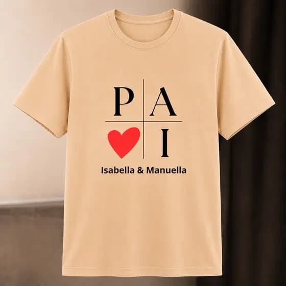 Camiseta Personalizada Pai, com Nome dos Filhos – Nós Esperamos Até 2 Horas pelo Envio do Nome para Personalização