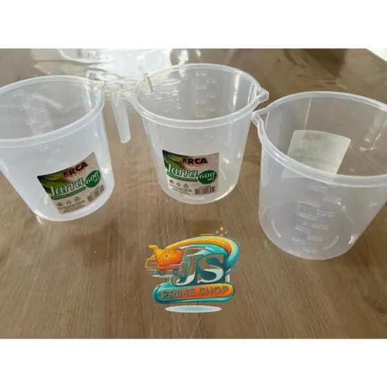 UMA Jarra Medidora 600ml com Bico e Alça – Copo Medidor Plástico Resistente para Cozinha