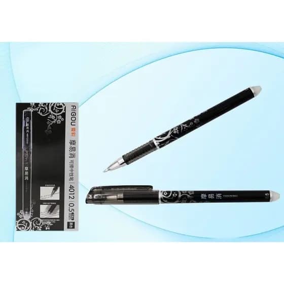 Kit Caneta Apagável Frixion 05mm Caneta Preta Caneta Fantasminha Escreve e Apaga Fácil Preta