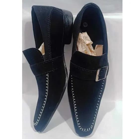 Sapato Social Sport Fino Preto Nobuck
