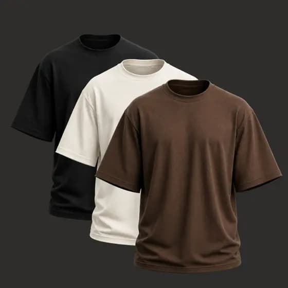 Kit 3 Camiseta Masculina Oversized Camisa Streetwear Algodão
