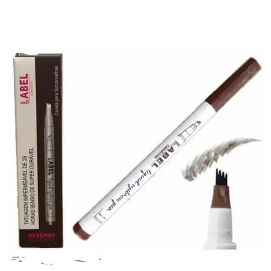 Label - Caneta Tatuagem de Sobrancelhas Microblading 24 horas a prova d'água desenho perfeito fio a fio