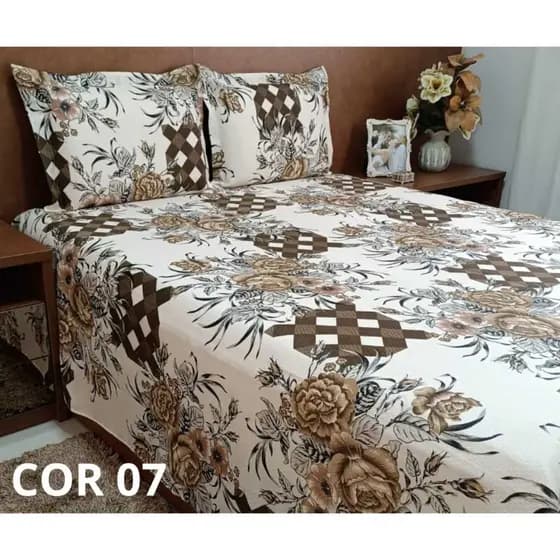 Cobre leito casal piquet simples 3 peças PARA USO DIARIO