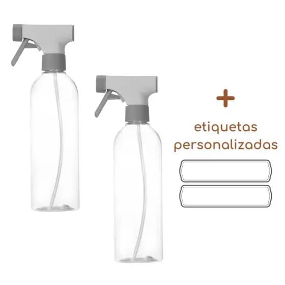 Kit 2 Borrifador Multiuso Spray Pulverizador 500ml Flow Ou
