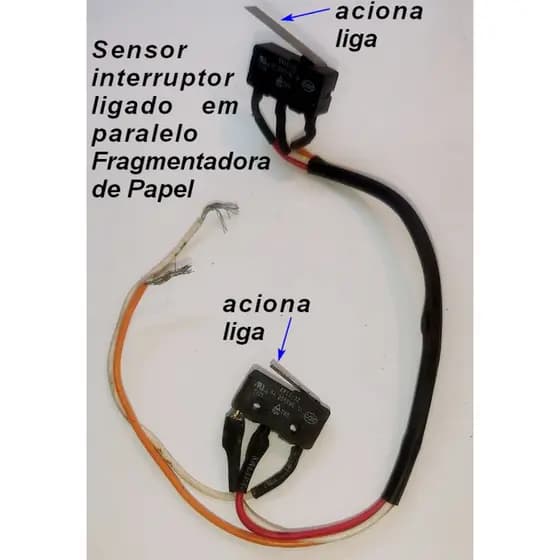Duplo Sensor Interruptor paralelo para 2 setores chicotinho pronto - Fragmentadoras C1000 Appt-tech e outras funções