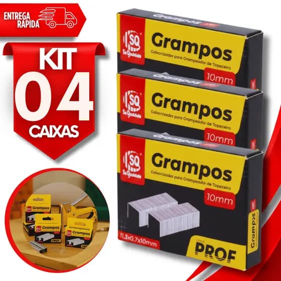 Kit Grampo 10mm Galvanizado Profissional Tapeceiro Estofador Marcenaria e Artesanato Qualidades