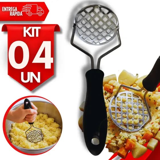 Utensílios Cozinha Amassador Espremedor Batata Mandioquinha Inox Manual Resistente Qualidade