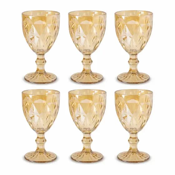 Jogo De 6 Taças 50ml Para Licor Diamond Âmbar Ke Home