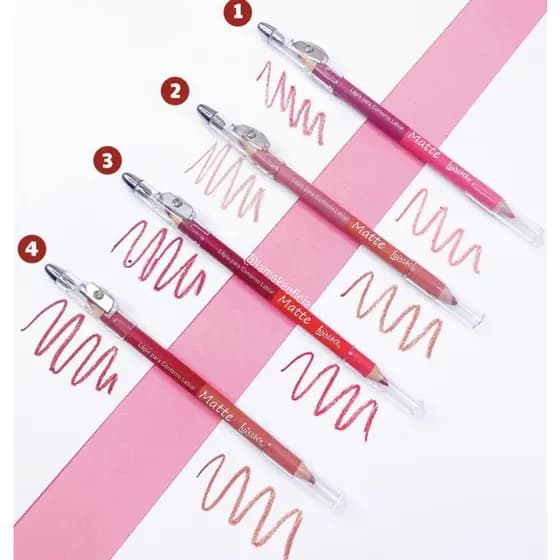 Lápis Labial Duo Luisance Matte/Fosco Lápis de Boca com Duas Pontas para Contorno dos Lábios com Apontador L852
